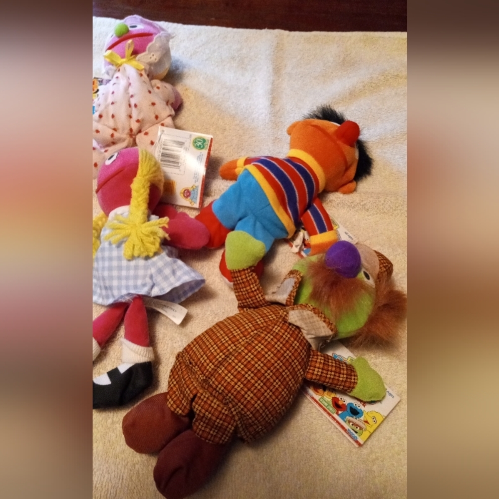 Red and Pink Plush Stuffed Animals